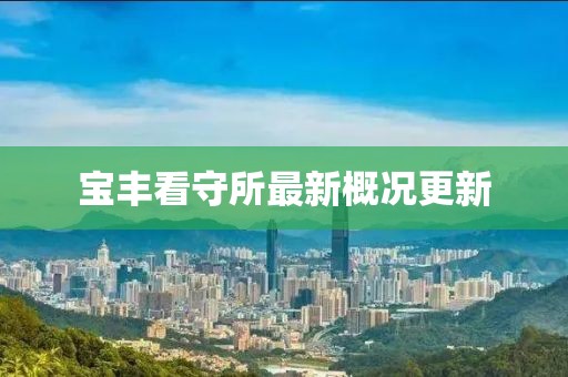 宝丰看守所最新概况更新