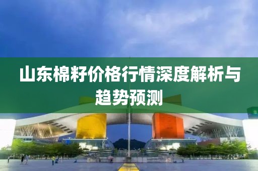 山东棉籽价格行情深度解析与趋势预测