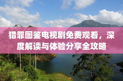 猎罪图鉴电视剧免费观看，深度解读与体验分享全攻略