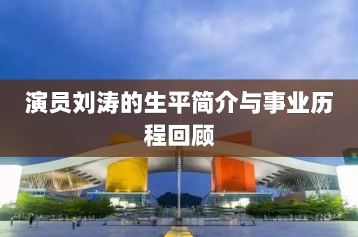 演员刘涛的生平简介与事业历程回顾