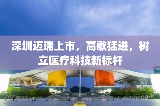 深圳迈瑞上市，高歌猛进，树立医疗科技新标杆