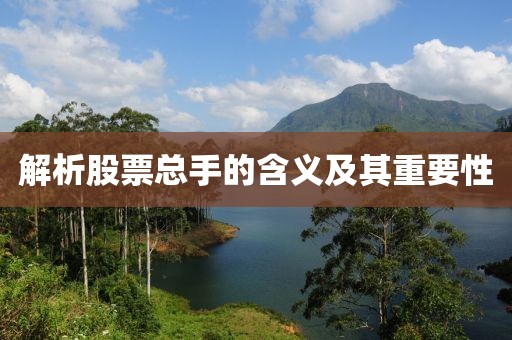 解析股票总手的含义及其重要性