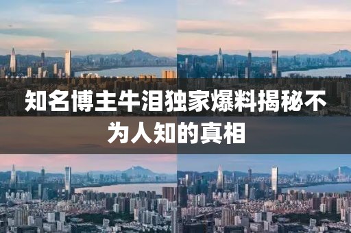 知名博主牛泪独家爆料揭秘不为人知的真相