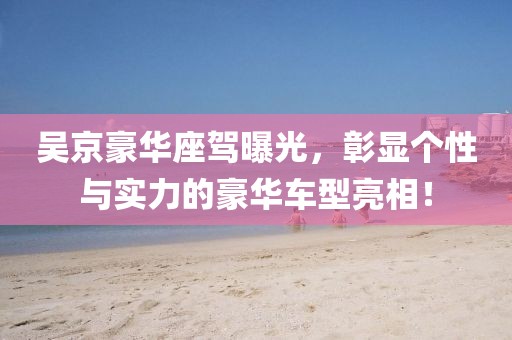 吴京豪华座驾曝光，彰显个性与实力的豪华车型亮相！