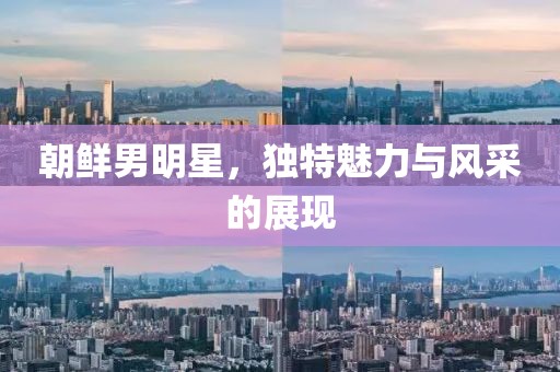 朝鲜男明星，独特魅力与风采的展现
