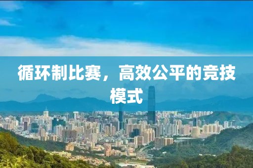 循环制比赛，高效公平的竞技模式