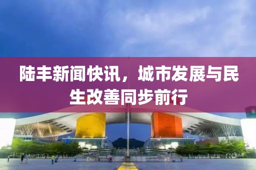 陆丰新闻快讯，城市发展与民生改善同步前行