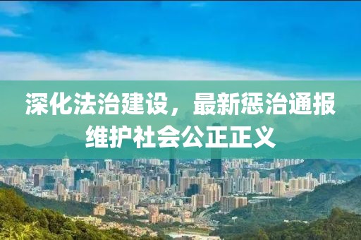 深化法治建设，最新惩治通报维护社会公正正义