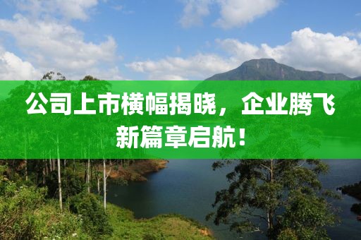 公司上市横幅揭晓，企业腾飞新篇章启航！