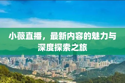 小薇直播，最新内容的魅力与深度探索之旅