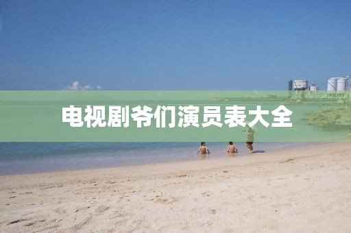 电视剧爷们演员表大全