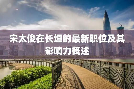 宋太俊在长垣的最新职位及其影响力概述