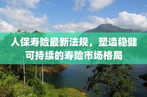 人保寿险最新法规，塑造稳健可持续的寿险市场格局