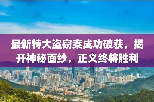 最新特大盗窃案成功破获，揭开神秘面纱，正义终将胜利