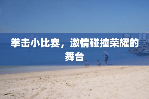 拳击小比赛，激情碰撞荣耀的舞台