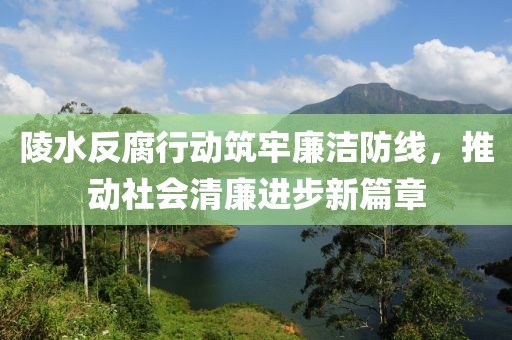陵水反腐行动筑牢廉洁防线，推动社会清廉进步新篇章