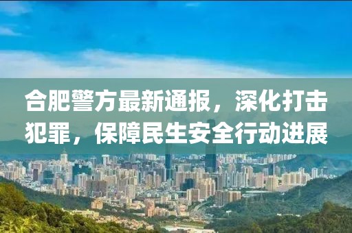 合肥警方最新通报，深化打击犯罪，保障民生安全行动进展