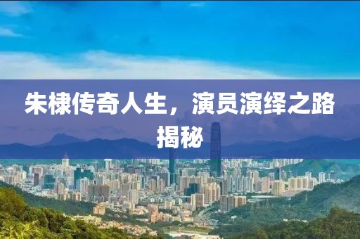 朱棣传奇人生，演员演绎之路揭秘