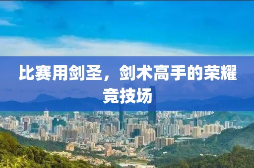 比赛用剑圣，剑术高手的荣耀竞技场