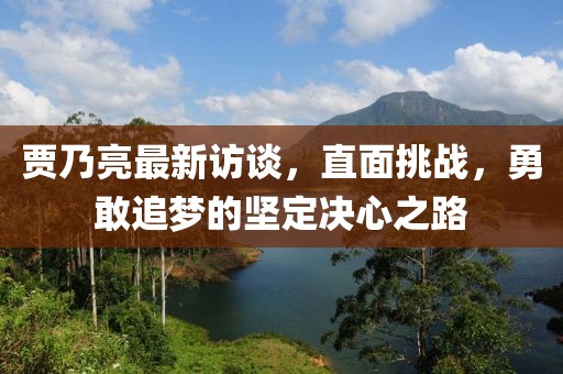 贾乃亮最新访谈，直面挑战，勇敢追梦的坚定决心之路