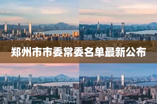 郑州市市委常委名单最新公布