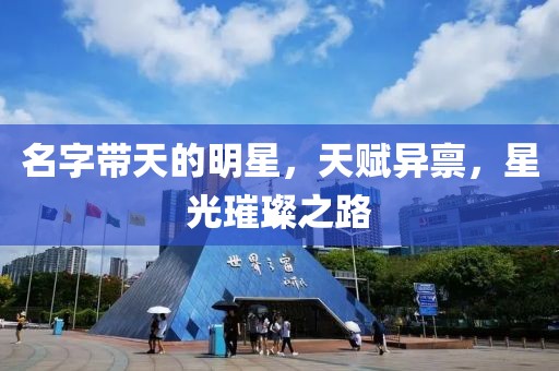 名字带天的明星，天赋异禀，星光璀璨之路