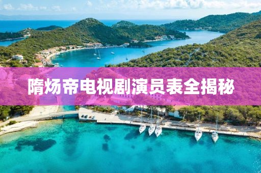 隋炀帝电视剧演员表全揭秘