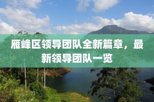 雁峰区领导团队全新篇章，最新领导团队一览