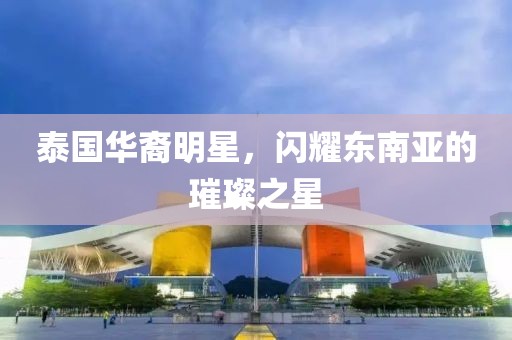 泰国华裔明星，闪耀东南亚的璀璨之星