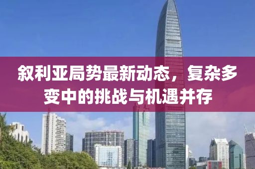 叙利亚局势最新动态，复杂多变中的挑战与机遇并存