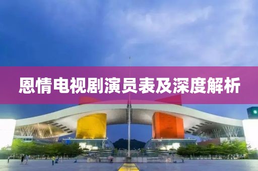 恩情电视剧演员表及深度解析