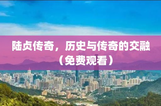 陆贞传奇，历史与传奇的交融（免费观看）
