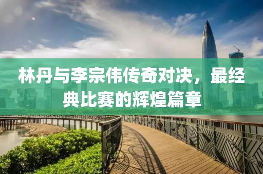 林丹与李宗伟传奇对决，最经典比赛的辉煌篇章