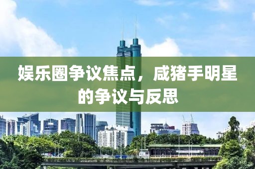 娱乐圈争议焦点，咸猪手明星的争议与反思