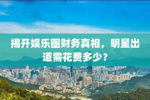 揭开娱乐圈财务真相，明星出道需花费多少？
