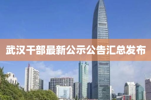 武汉干部最新公示公告汇总发布