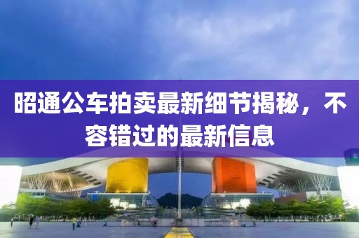昭通公车拍卖最新细节揭秘，不容错过的最新信息