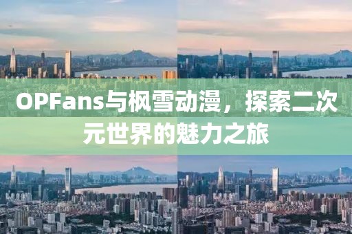 OPFans与枫雪动漫，探索二次元世界的魅力之旅