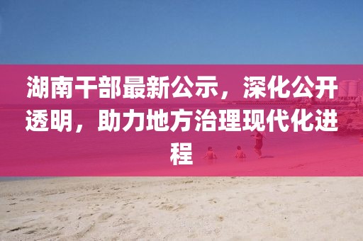 湖南干部最新公示，深化公开透明，助力地方治理现代化进程