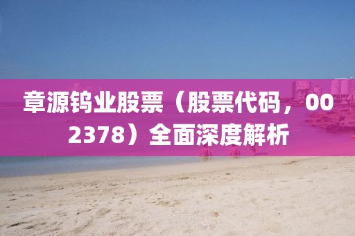 章源钨业股票（股票代码，002378）全面深度解析