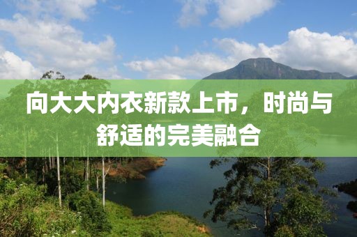 向大大内衣新款上市，时尚与舒适的完美融合