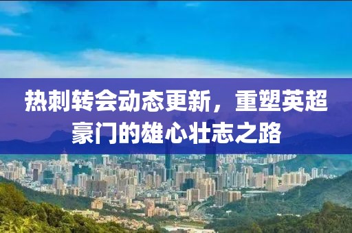热刺转会动态更新，重塑英超豪门的雄心壮志之路