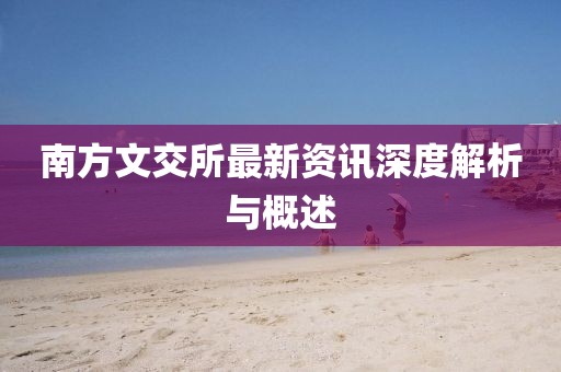南方文交所最新资讯深度解析与概述