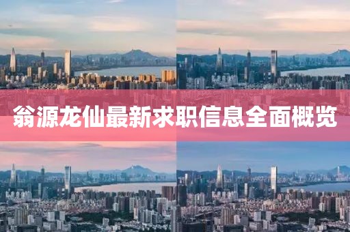 翁源龙仙最新求职信息全面概览
