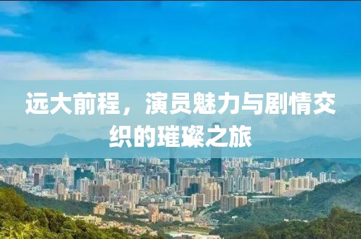 远大前程，演员魅力与剧情交织的璀璨之旅