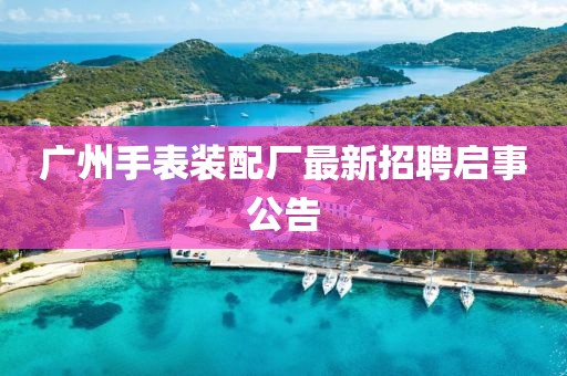 广州手表装配厂最新招聘启事公告
