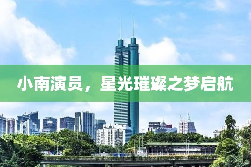 小南演员，星光璀璨之梦启航