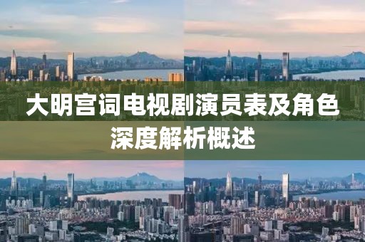 大明宫词电视剧演员表及角色深度解析概述