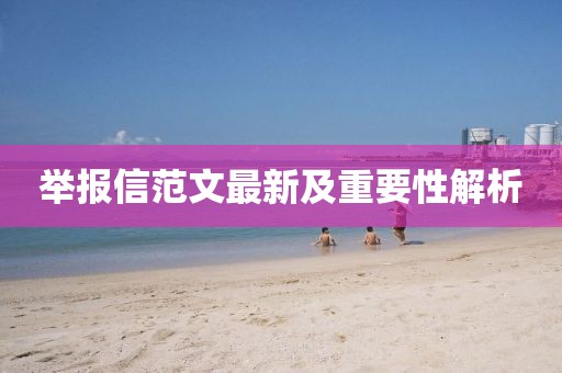举报信范文最新及重要性解析