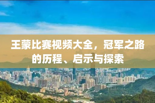 王蒙比赛视频大全，冠军之路的历程、启示与探索